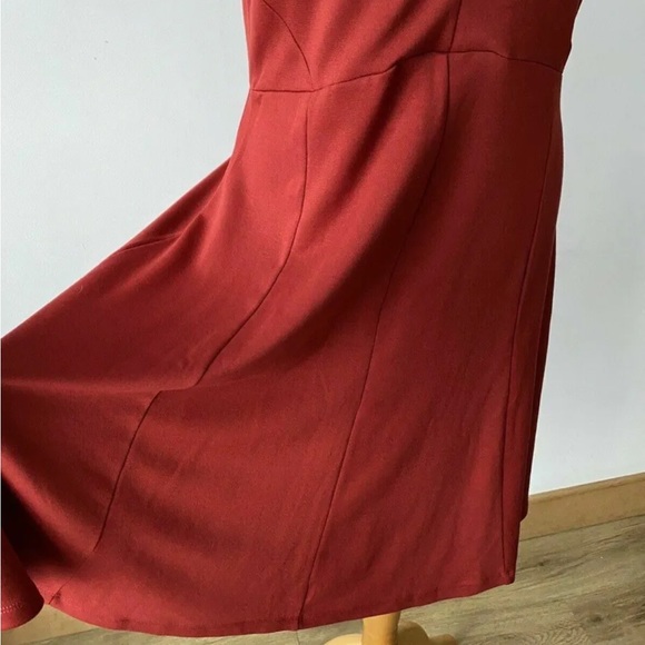 Anna Field Red Dahlia Fit & Flare Dress Size 12 - Picture 2 of 7